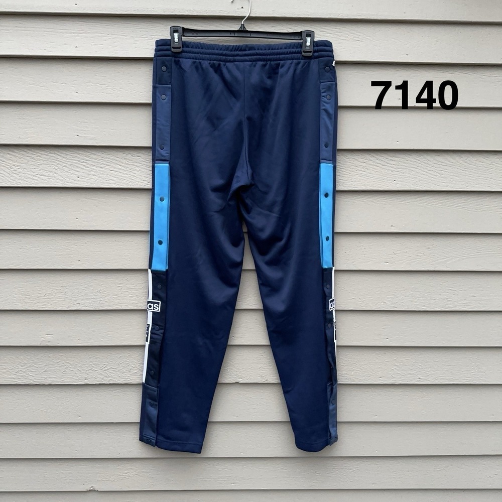 Adidas Originals Re-Process Adicolor Track Pants Blue White Snap Mens Large